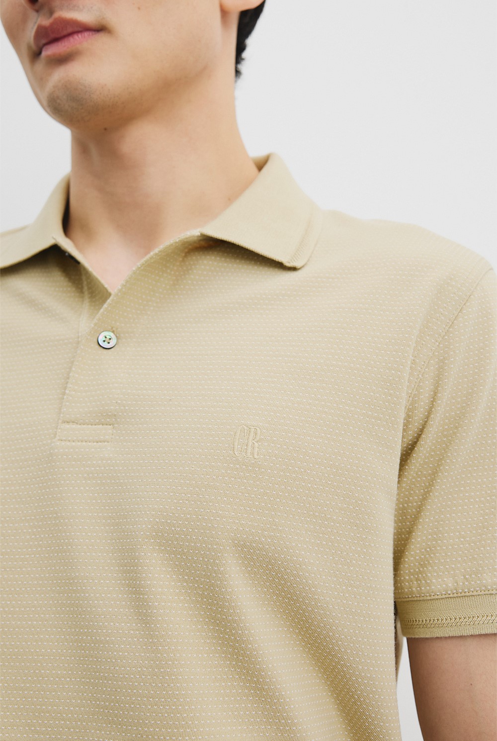 Cotton Jacquard Polo