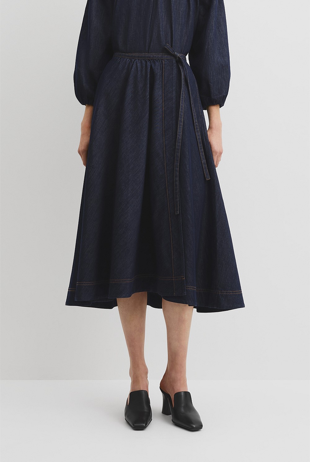 Chambray Denim Skirt