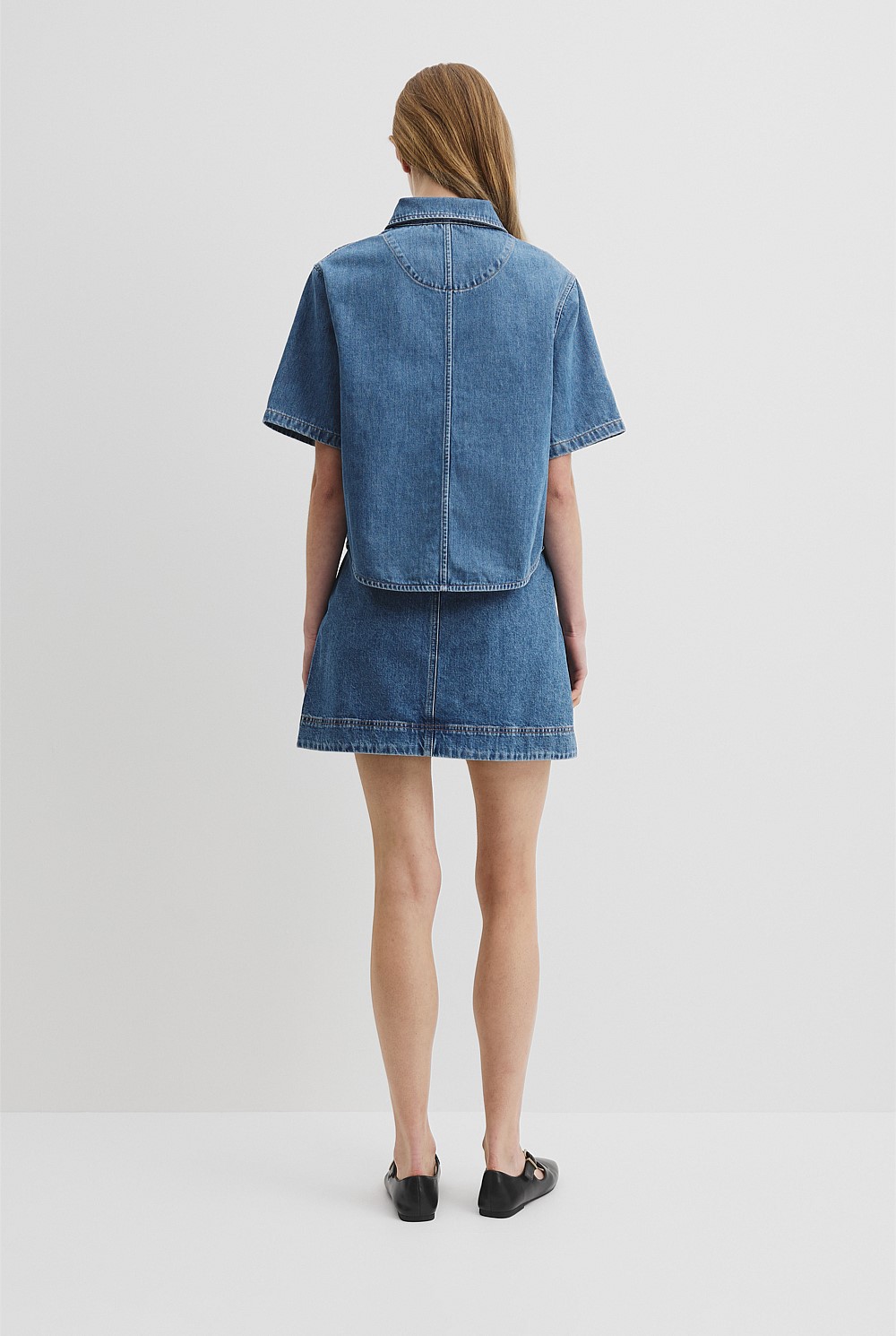 Short Sleeve Denim Shirt