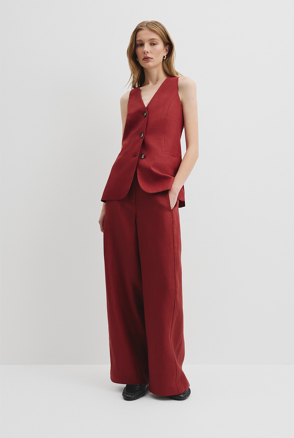 Organically Grown Linen Panel Pant