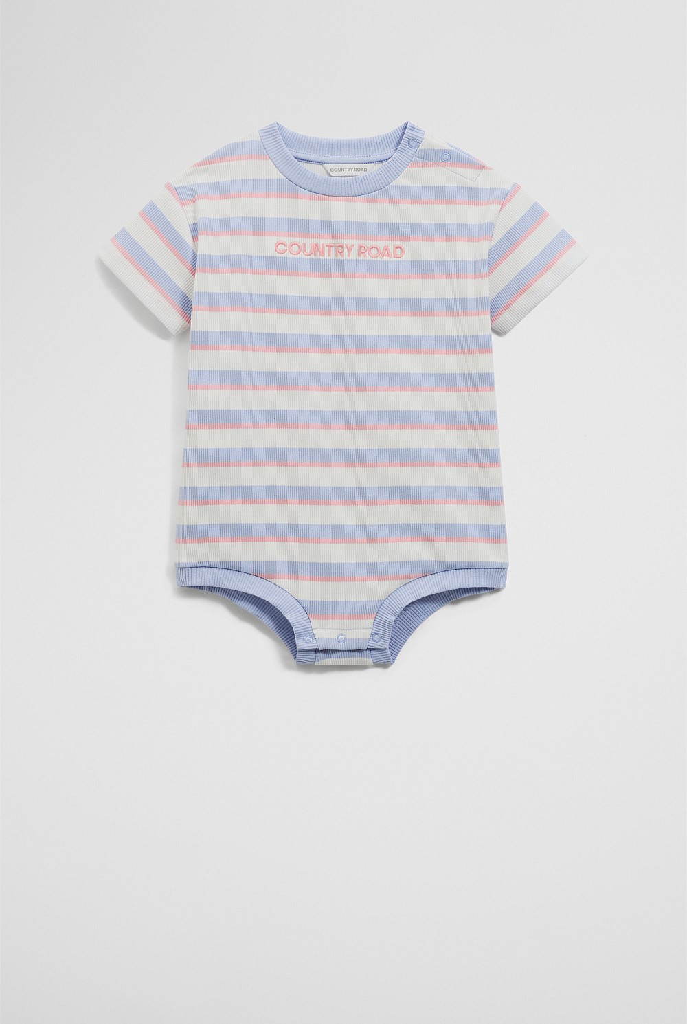 Organically Grown Cotton Oversize Stripe Short Sleeve Bodysuit