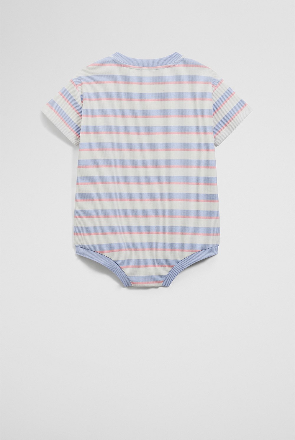 Organically Grown Cotton Oversize Stripe Short Sleeve Bodysuit