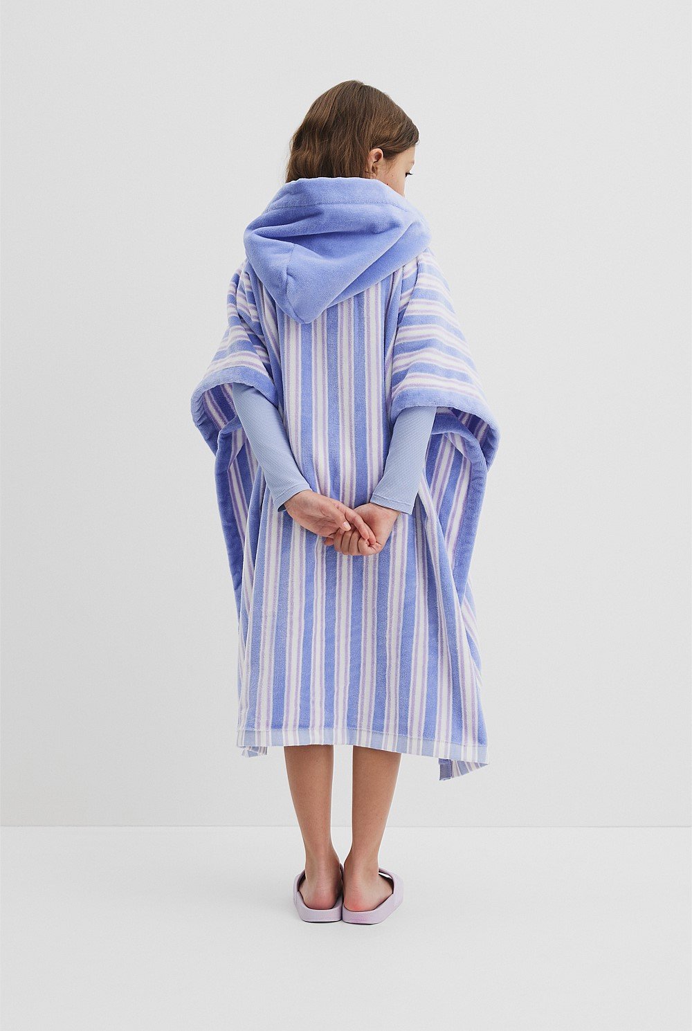 Australian Cotton Stripe Logo Poncho