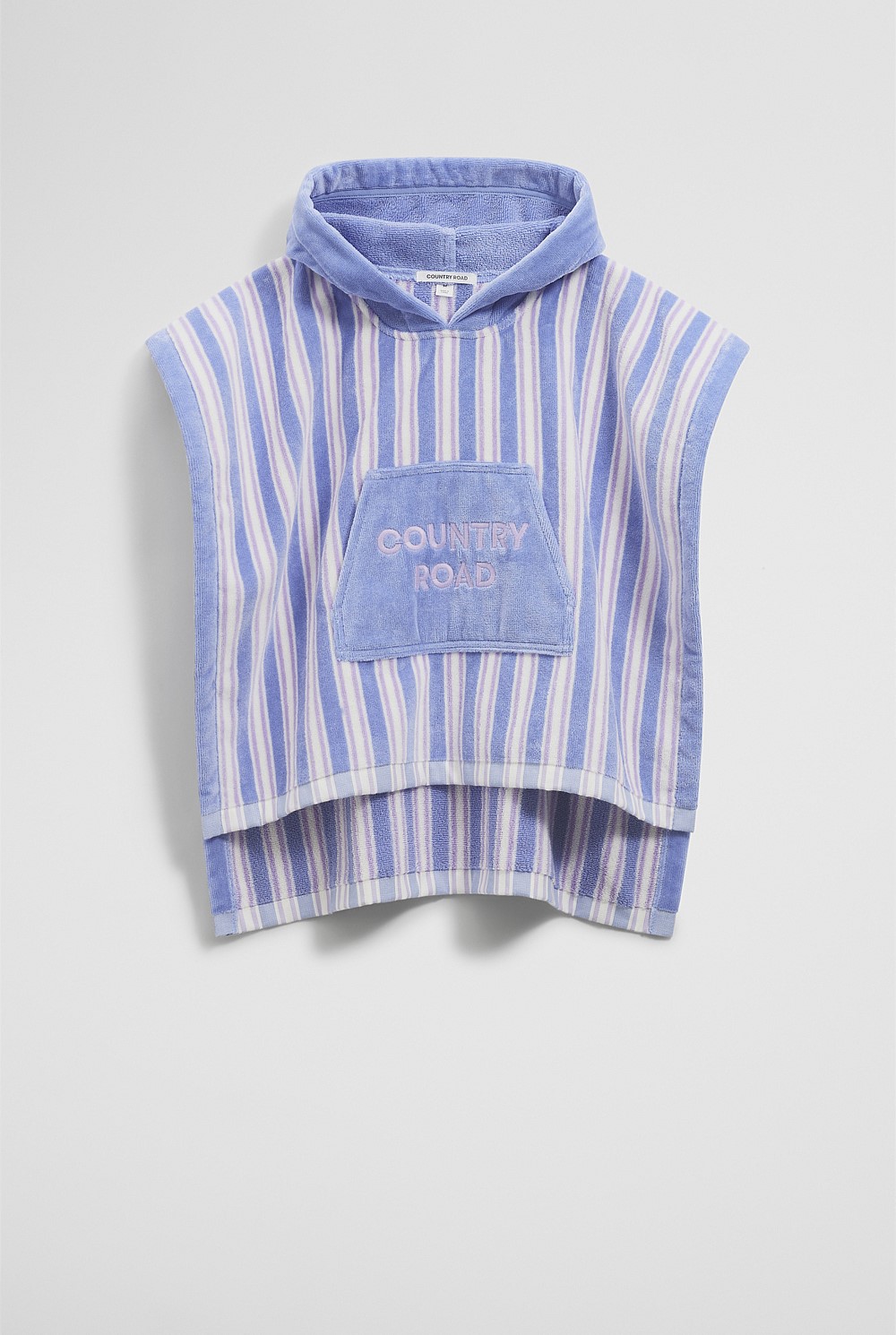 Australian Cotton Stripe Logo Poncho