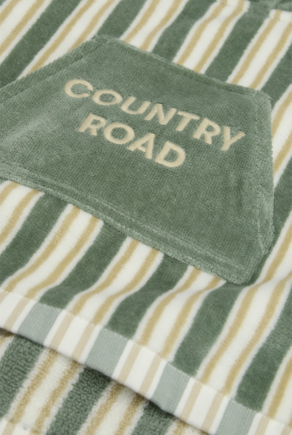 Australian Cotton Stripe Logo Poncho