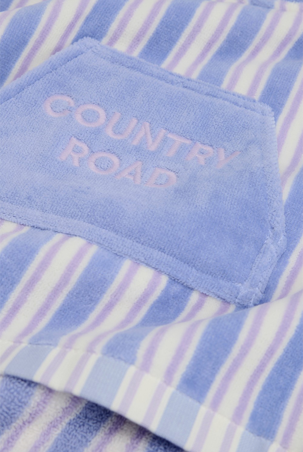 Australian Cotton Stripe Logo Poncho