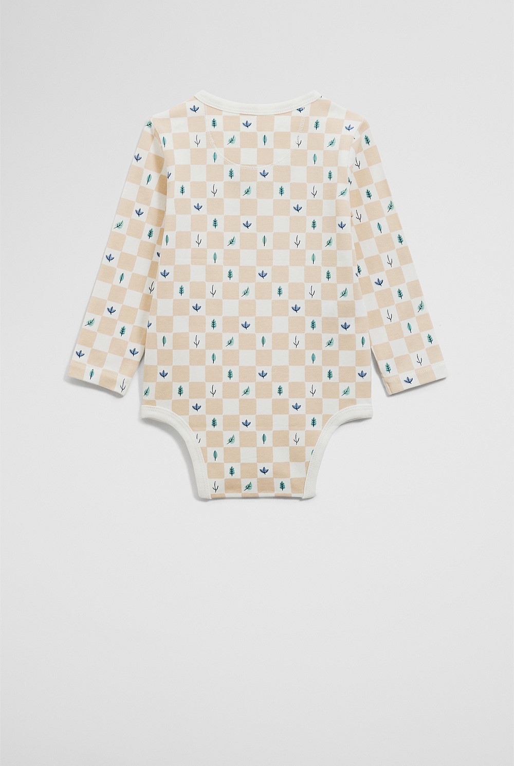 Organically Grown Cotton Long Sleeve Logo Printed Bodysuit