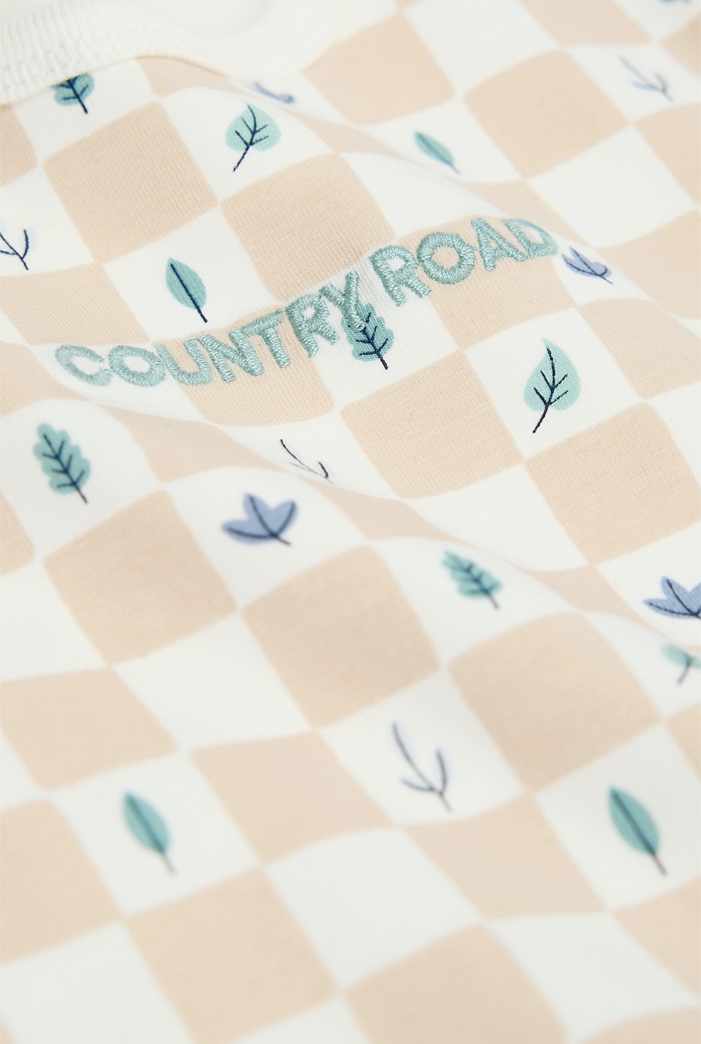 Organically Grown Cotton Long Sleeve Logo Printed Bodysuit