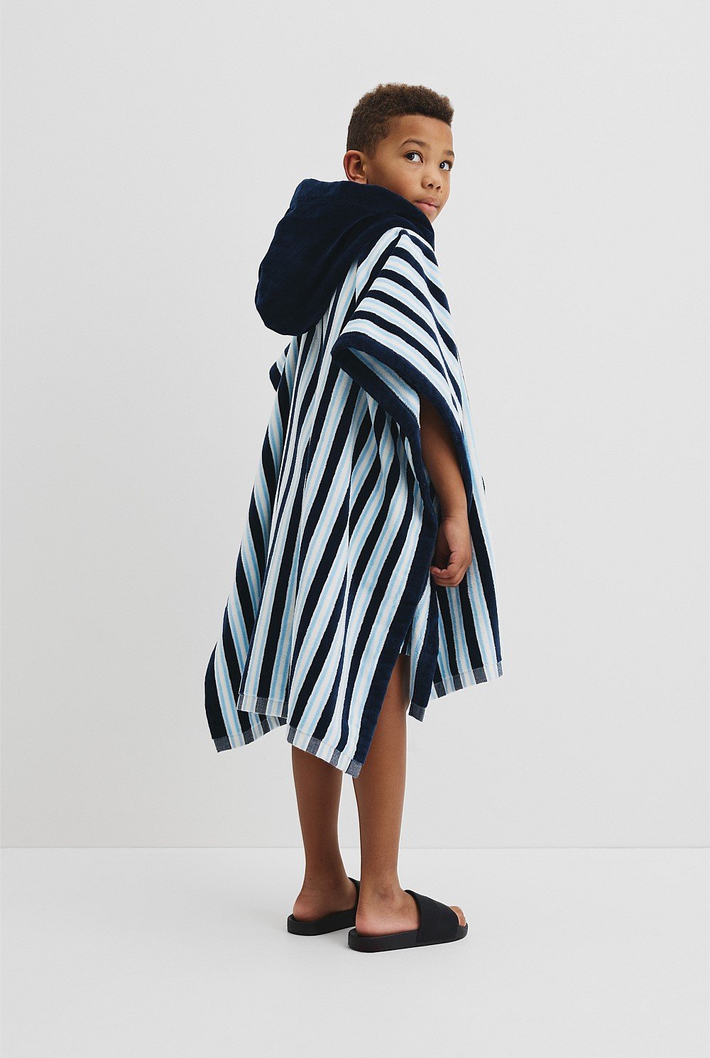 Australian Cotton Logo Stripe Poncho