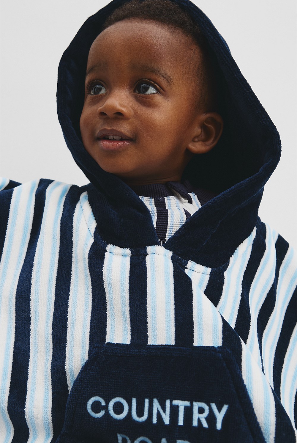 Australian Cotton Stripe Logo Poncho