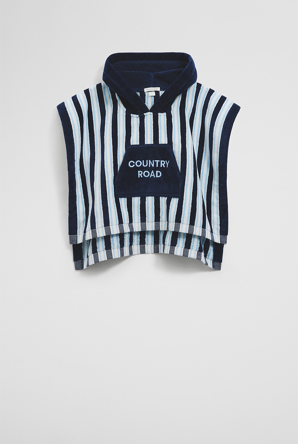 Australian Cotton Stripe Logo Poncho