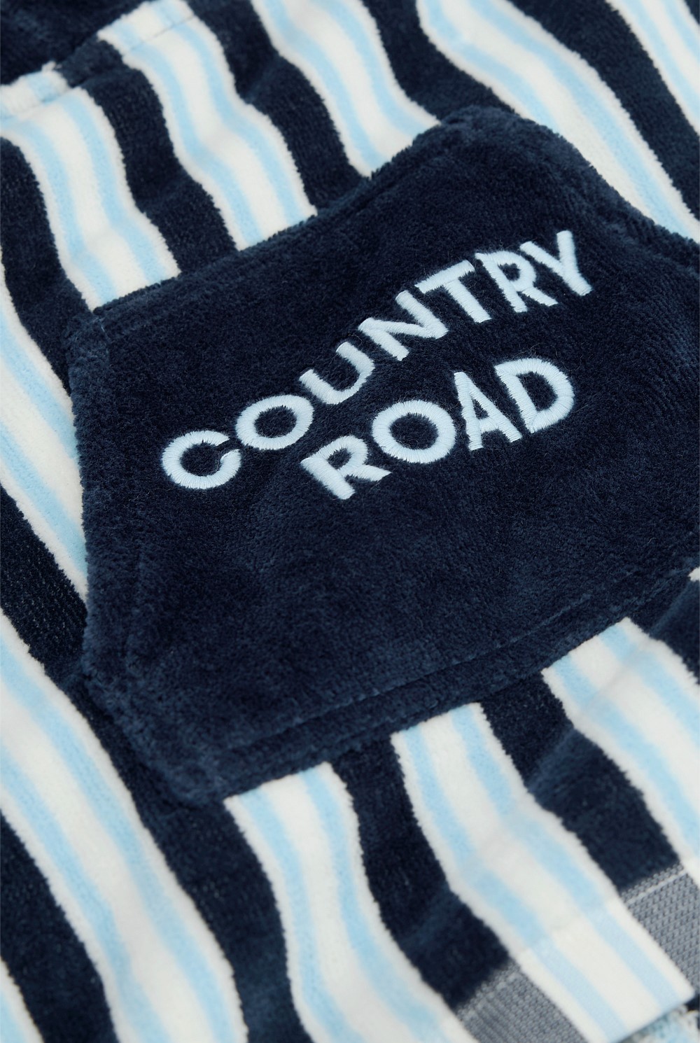 Australian Cotton Stripe Logo Poncho