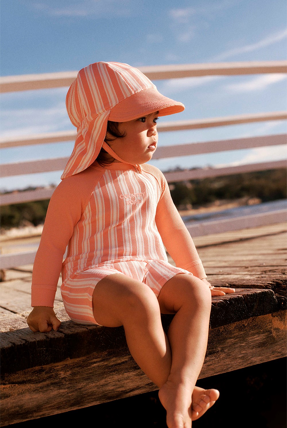 Stripe Logo Swimsuit
