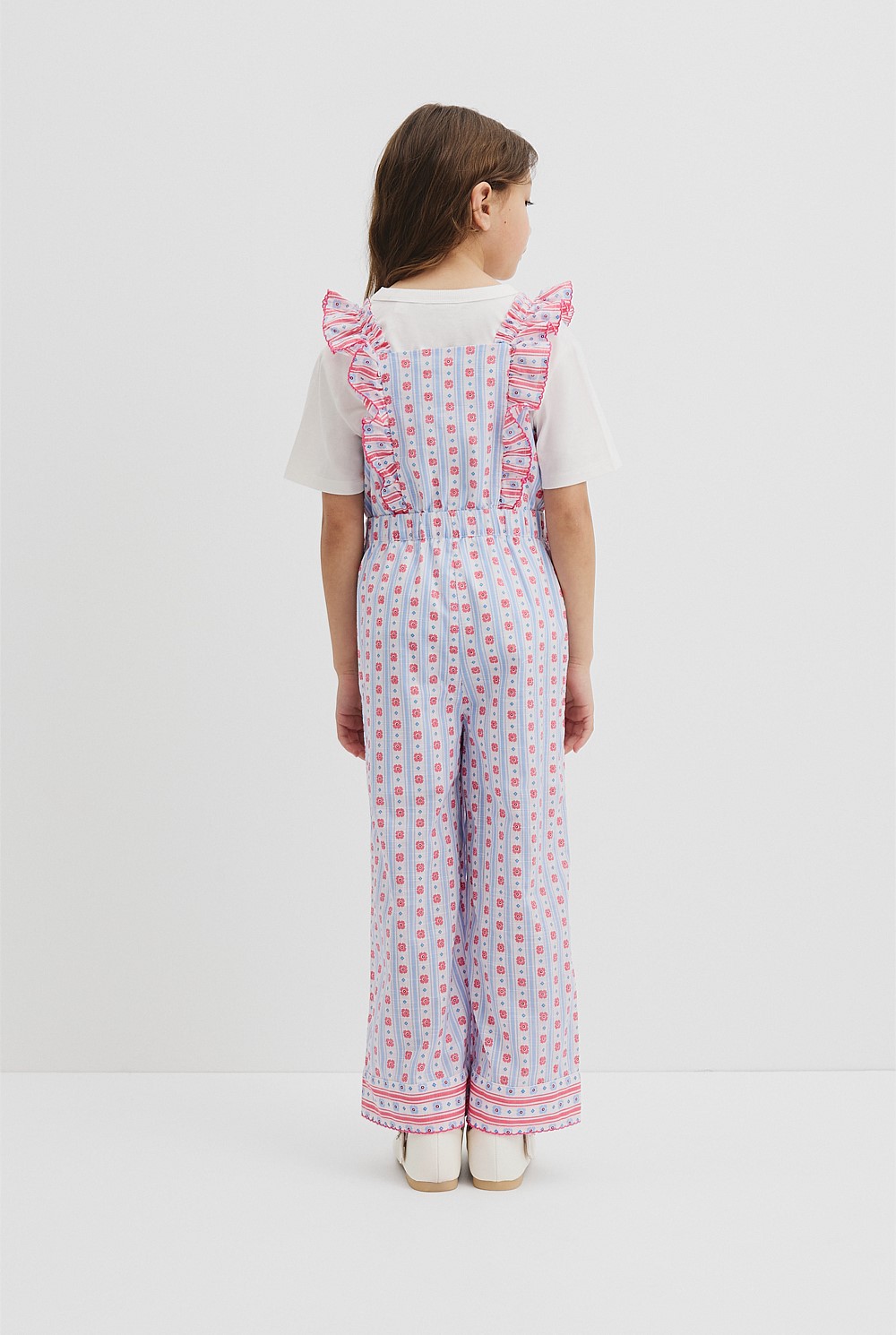 Cotton Frill Sleeve Jumpsuit