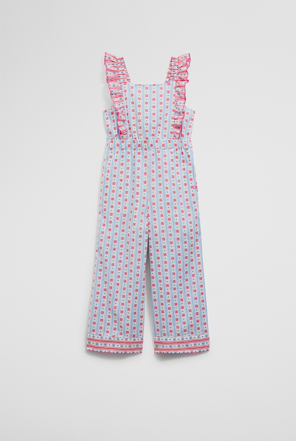 Cotton Frill Sleeve Jumpsuit