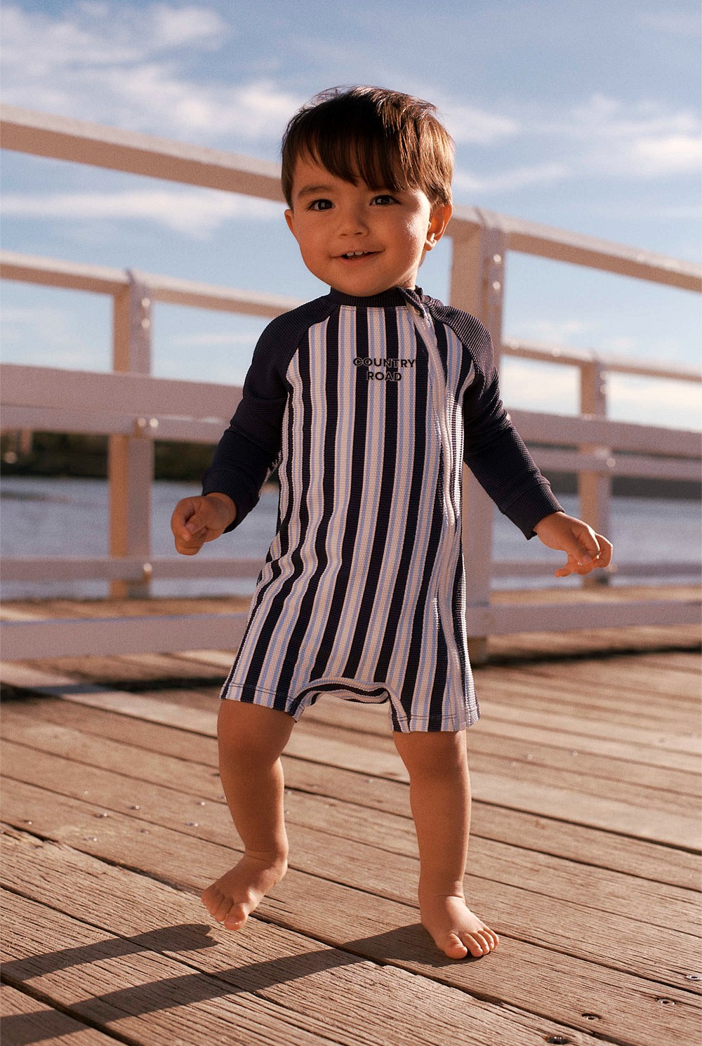 Stripe Logo Swimsuit