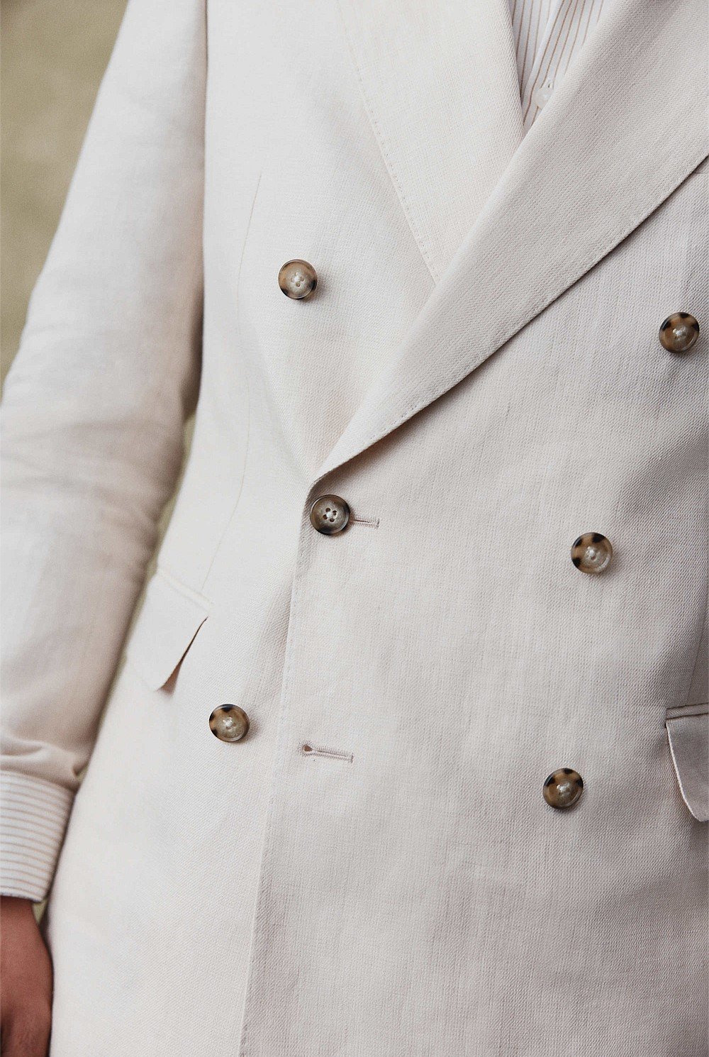 Linen Double Breasted Jacket