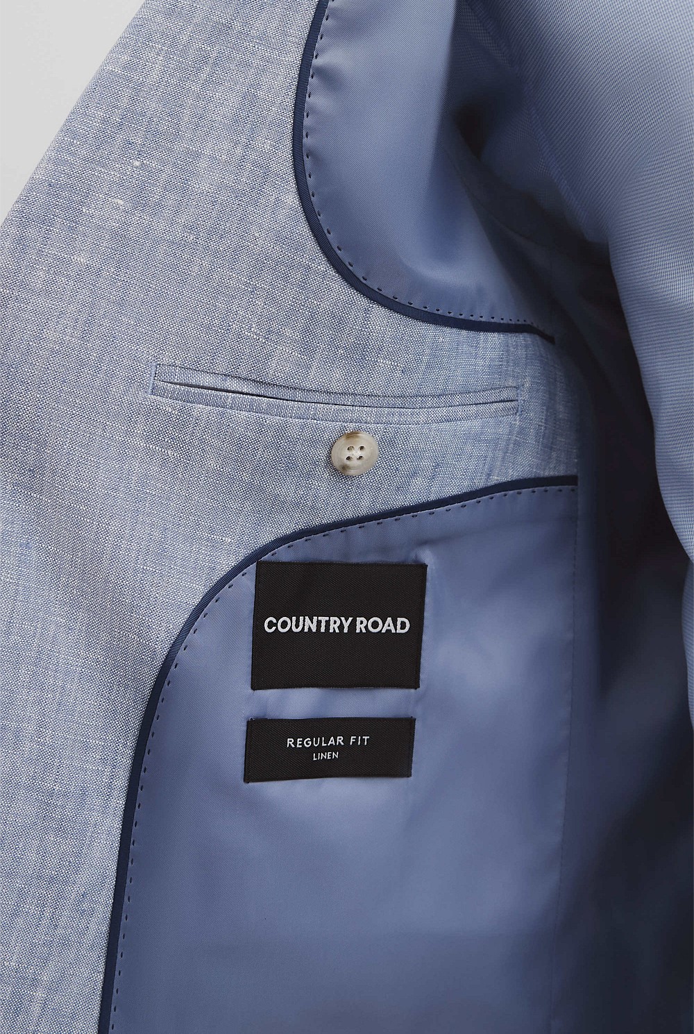 Regular Fit Linen Chambray Jacket