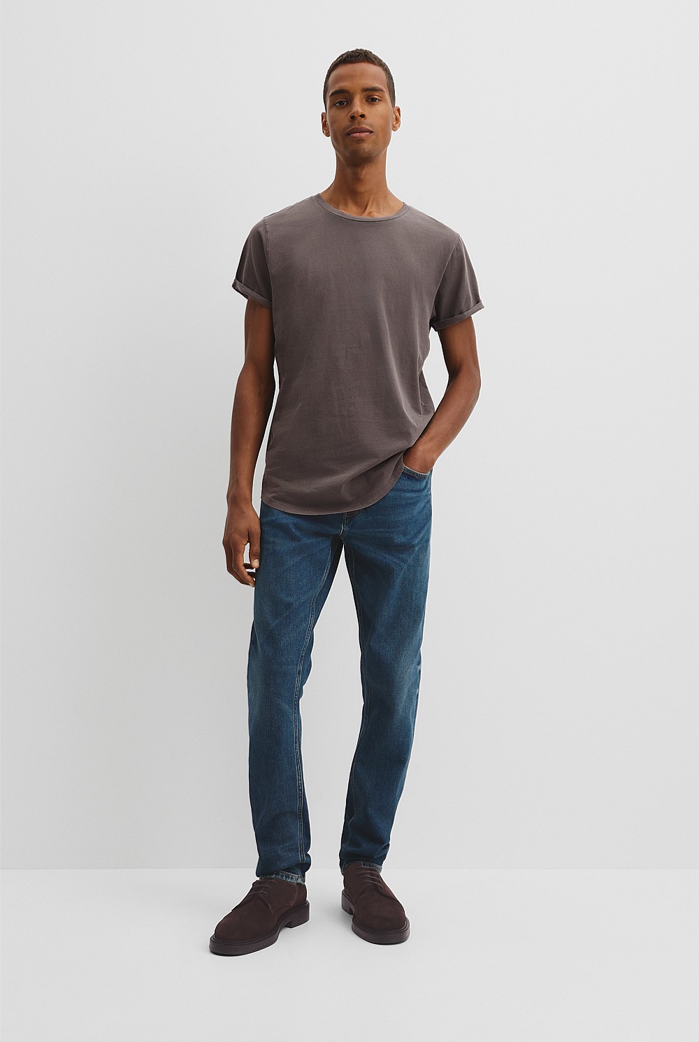 Australian Cotton Longline Garment Dye T-Shirt