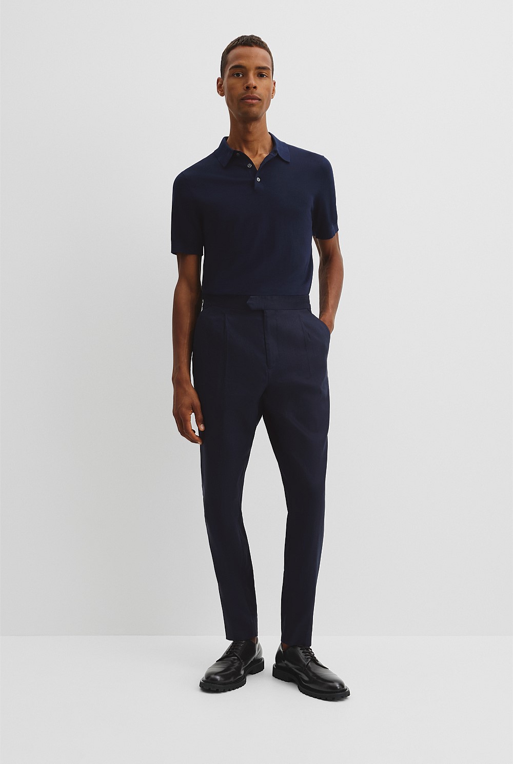 Australian Cotton Blend Silk Button Polo