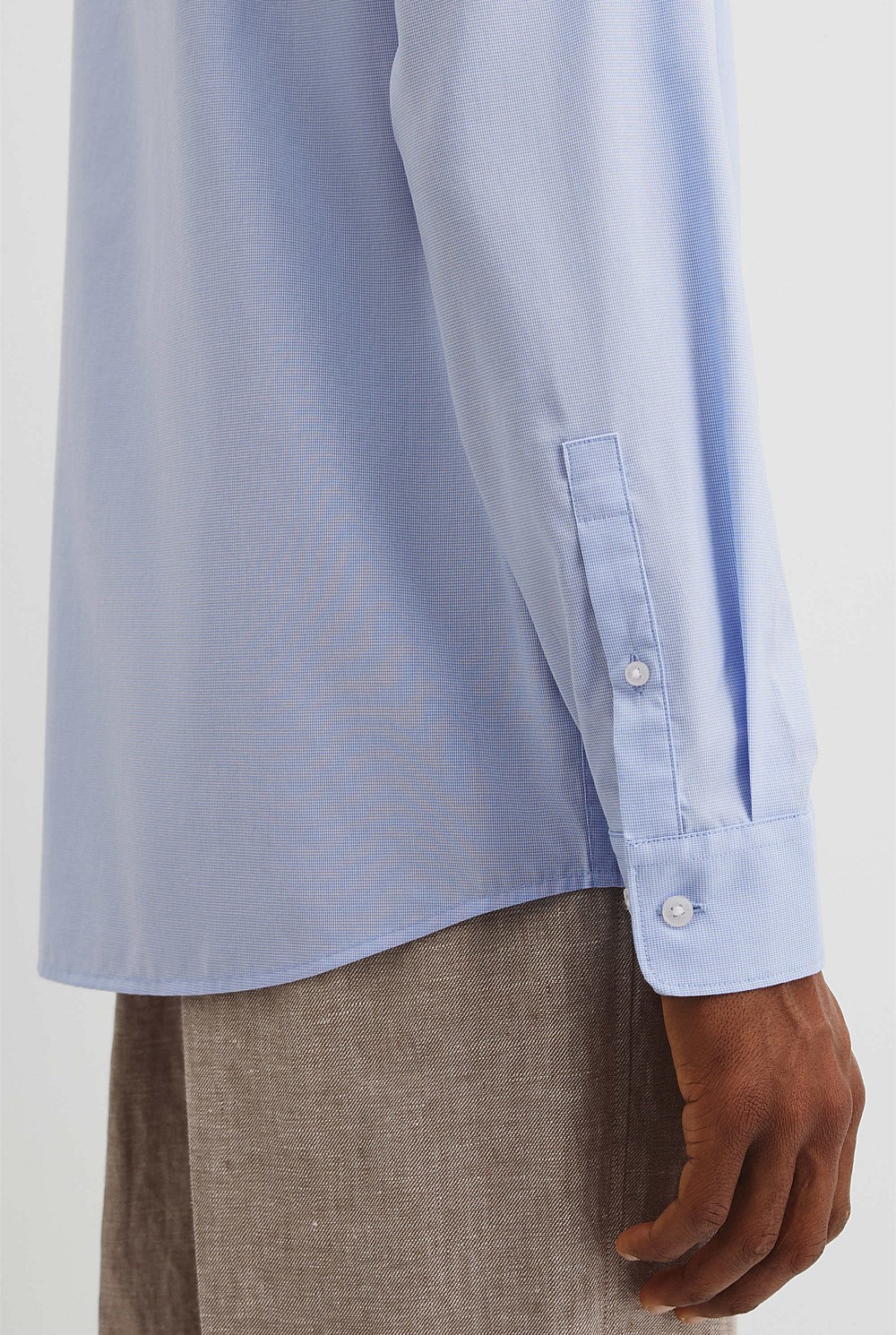 Slim Fit Textured Houndstooth Shirt