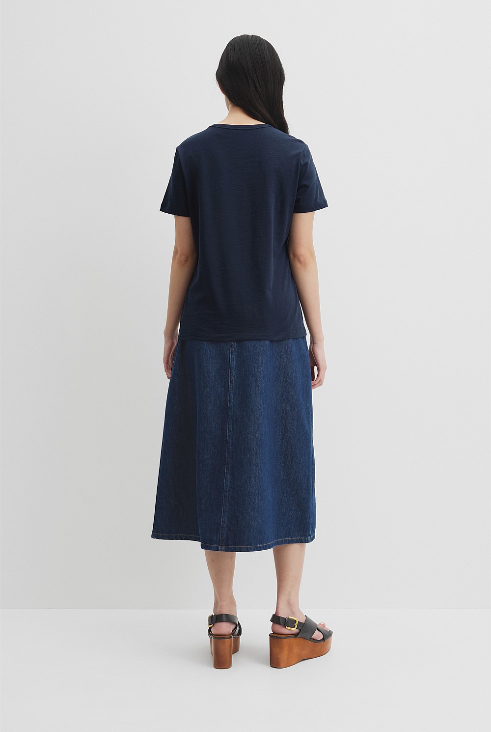 Australian Good Earth Cotton Slub Short Sleeve T-Shirt