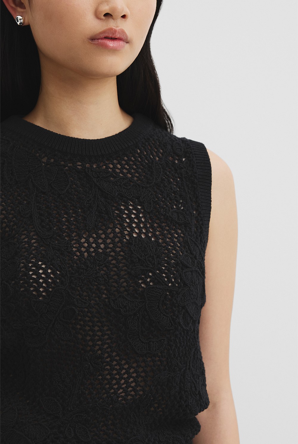 Organically Grown Cotton Applique Knit Tank