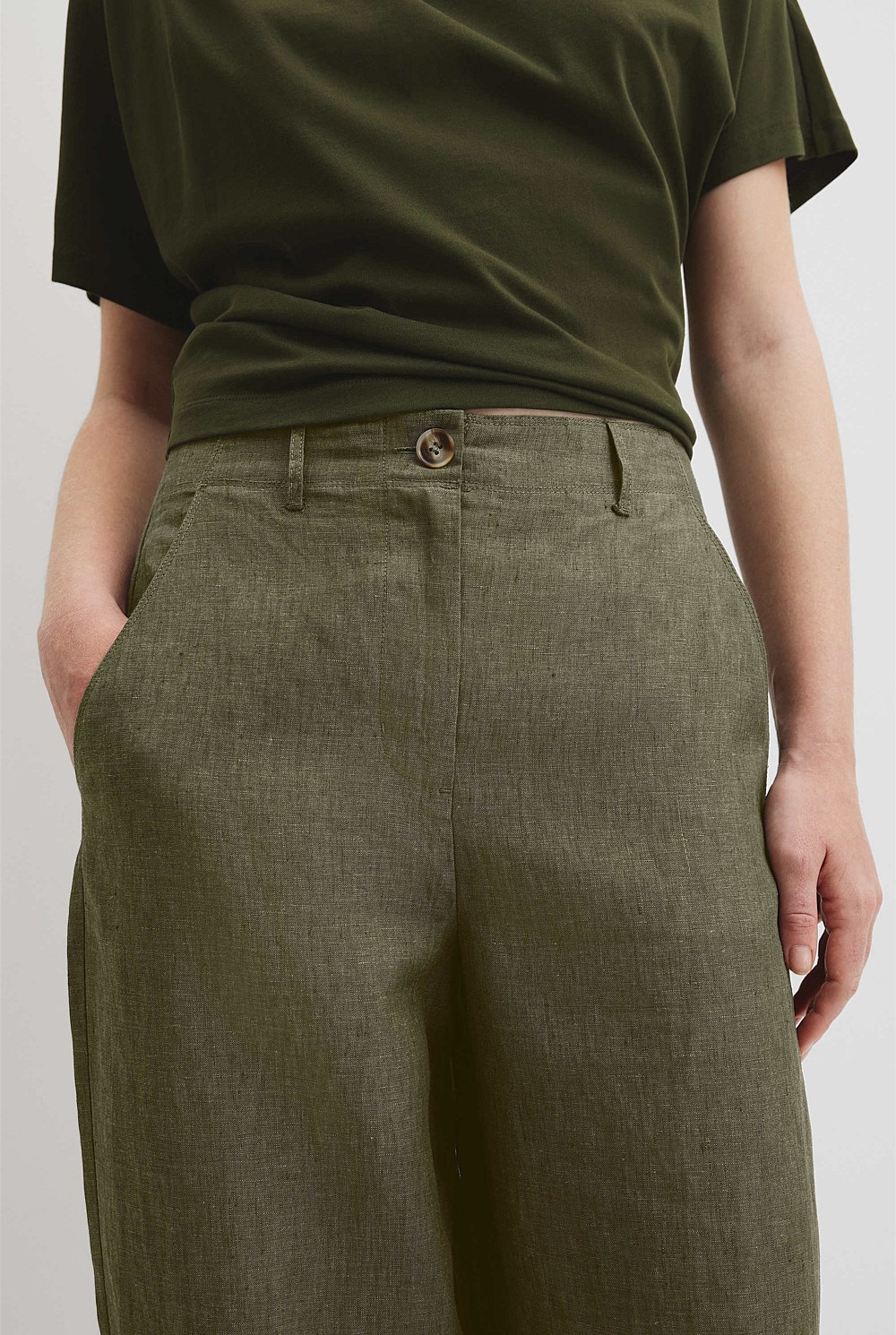 Organically Grown Linen Tapered Pant