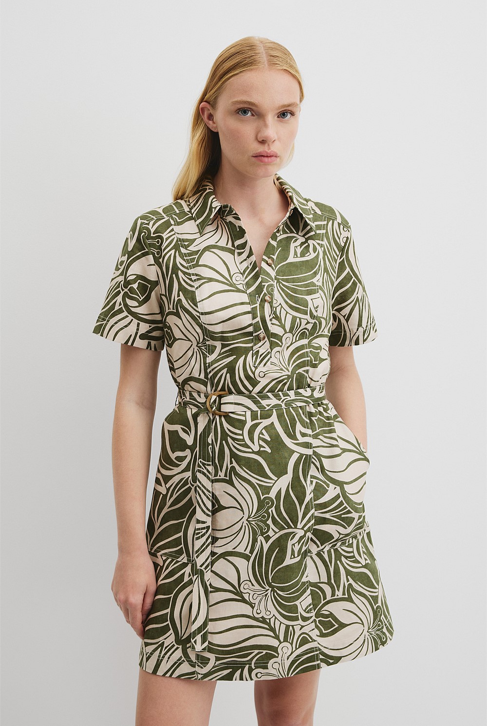 Print Flared Mini Dress