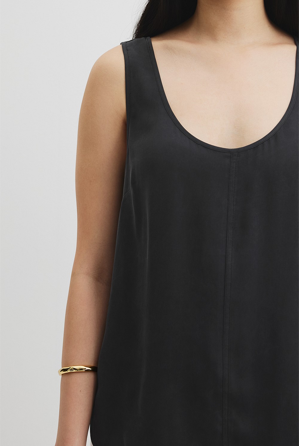 Cupro Scoop Neck Tank