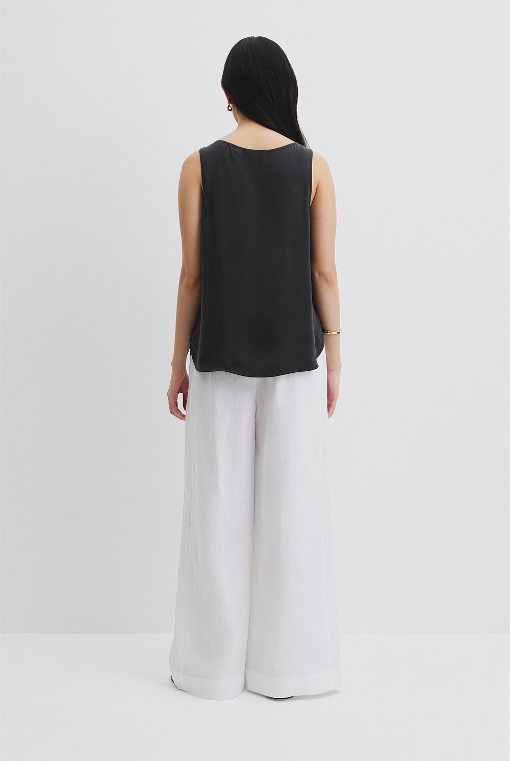 Cupro Scoop Neck Tank