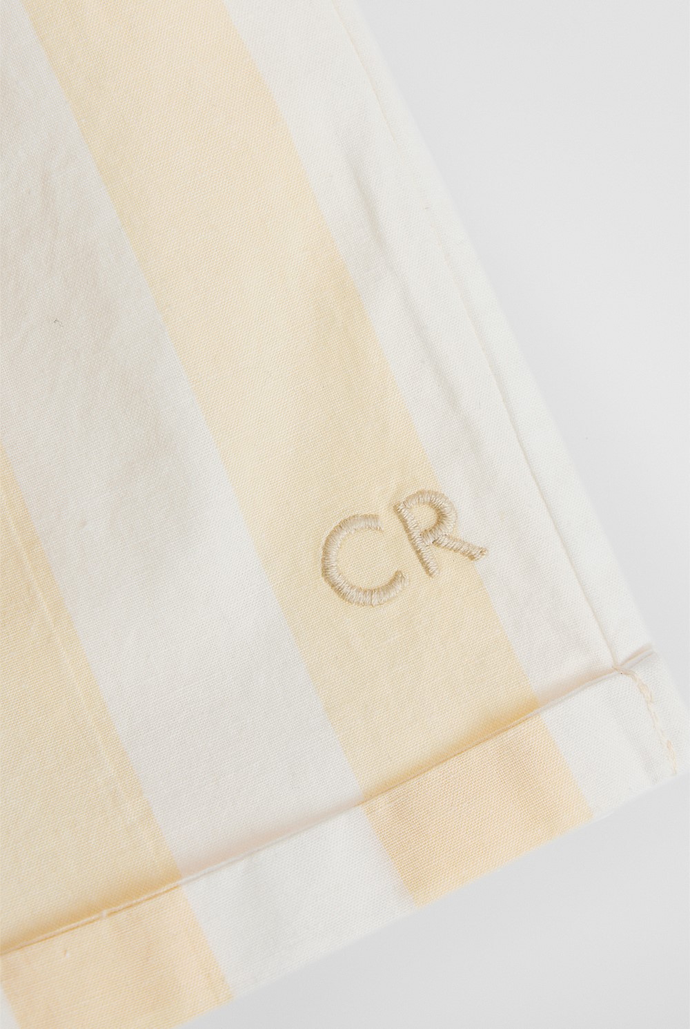 Organically Grown Cotton Blend Stripe Pull-On Short