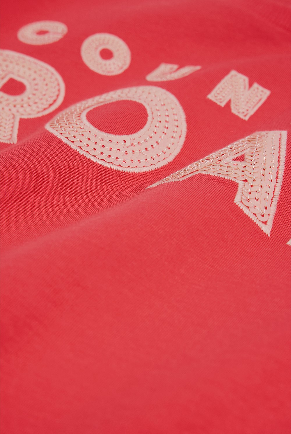 Organically Grown Cotton Sequin Logo T-Shirt