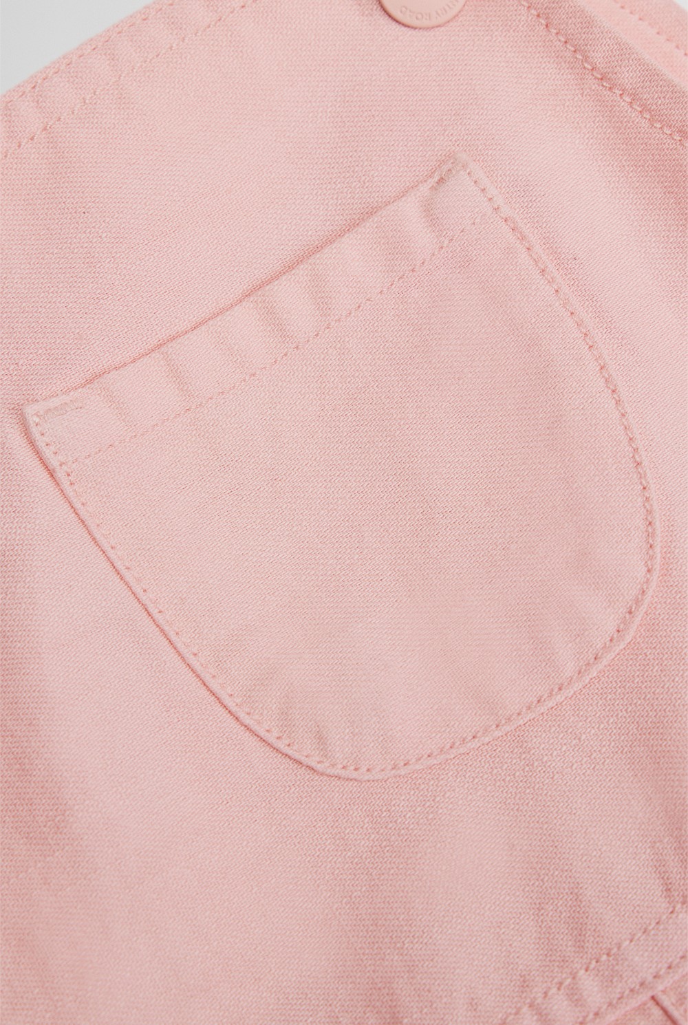 Organically Grown Denim Broderie Overall