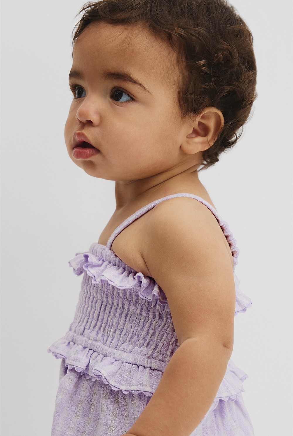 Gingham Frill Romper