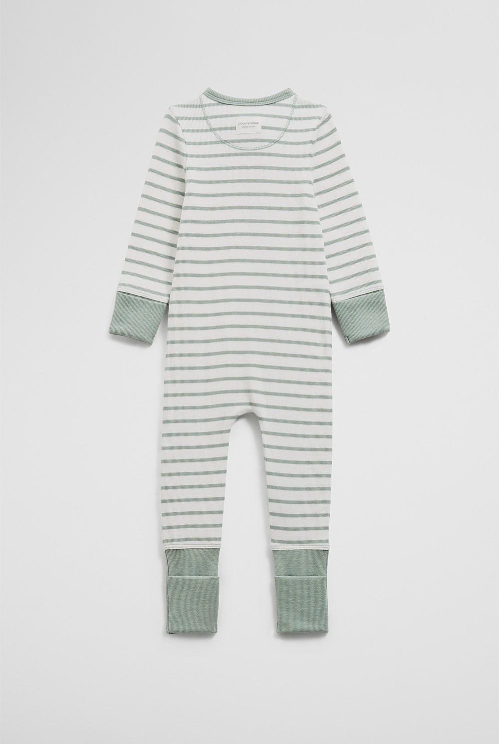 Organically Grown Cotton Stripe Rib Jumpsuit