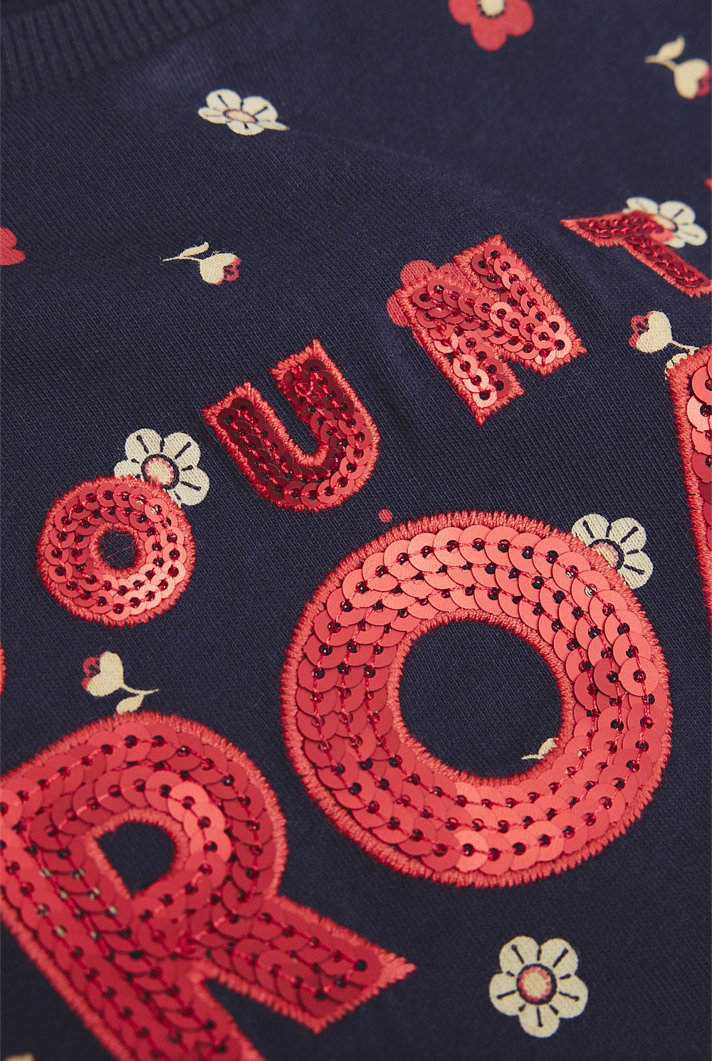 Organically Grown Cotton Sequin Logo T-Shirt