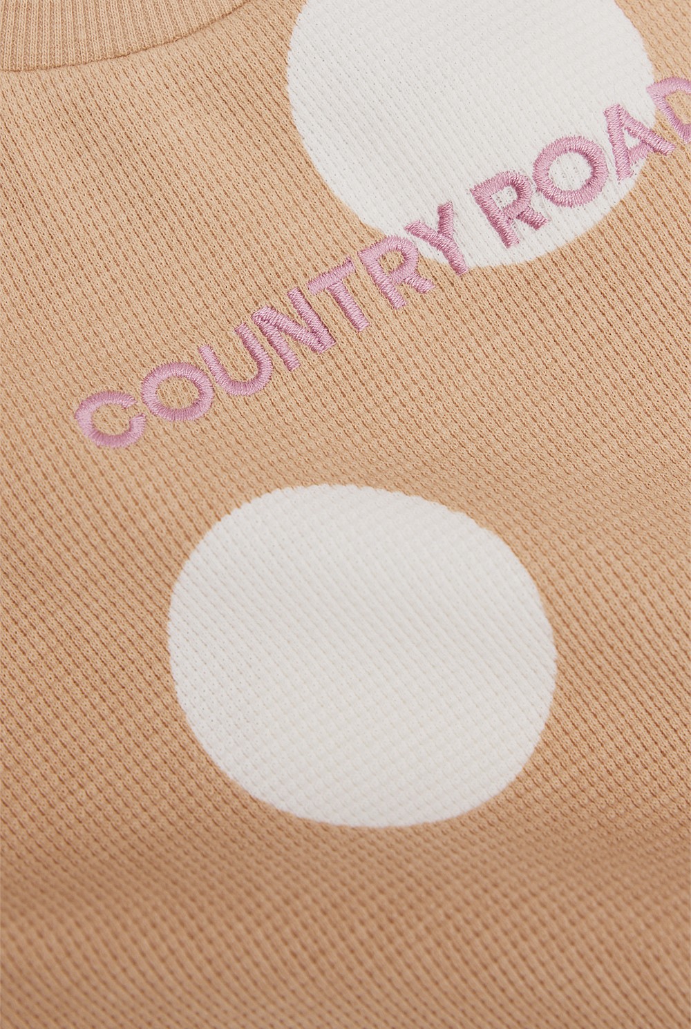 Organically Grown Cotton Oversize Spot Short Sleeve Bodysuit