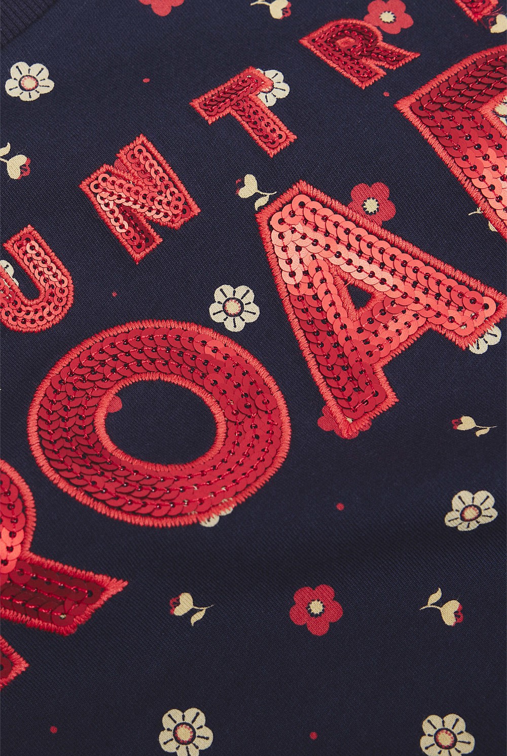 Organically Grown Cotton Sequin Logo T-Shirt