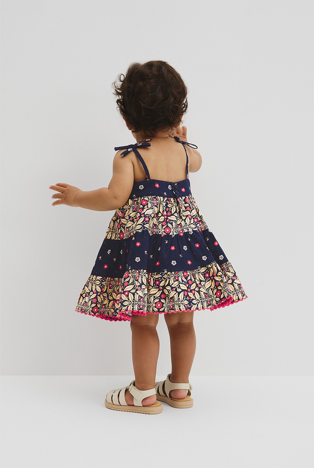 Organically Grown Cotton Tiered Spliced Romper