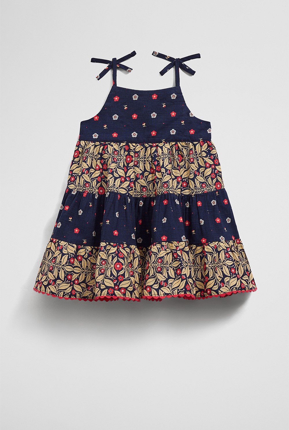 Organically Grown Cotton Tiered Spliced Romper