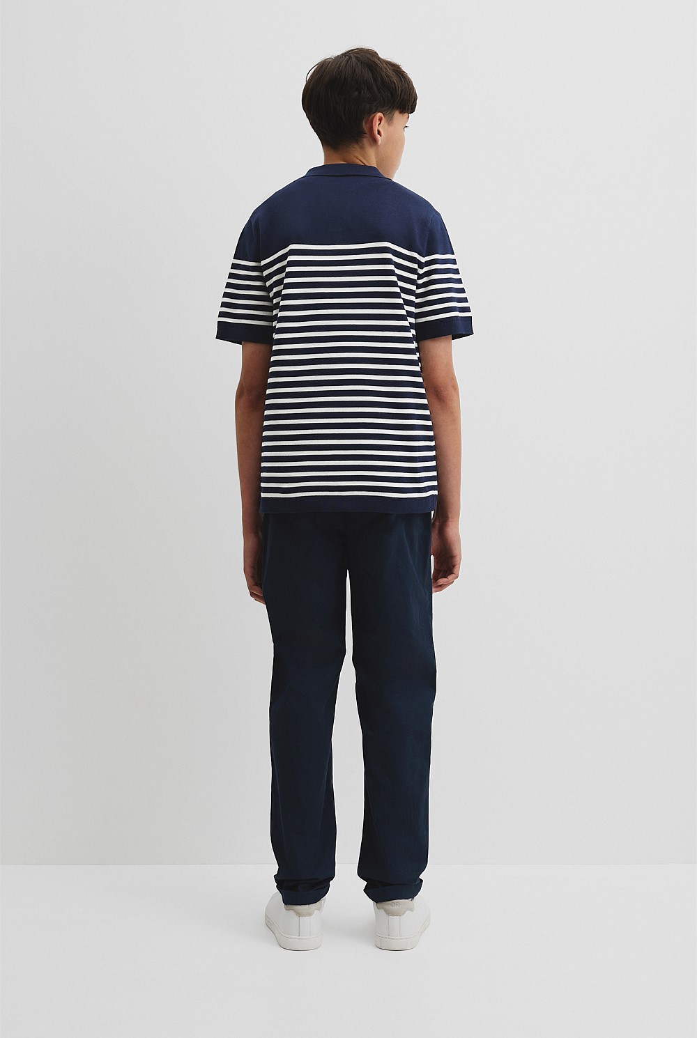 Teen Australian Cotton Stripe Knit Polo