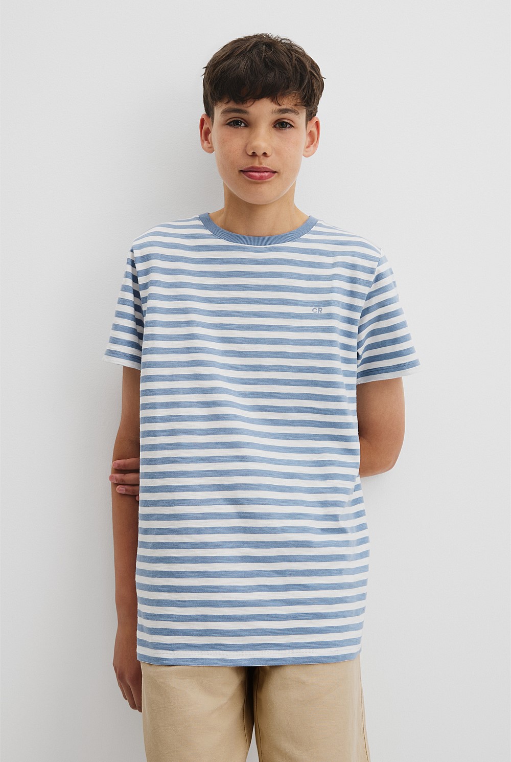 Teen Recycled Cotton Blend Stripe T-Shirt