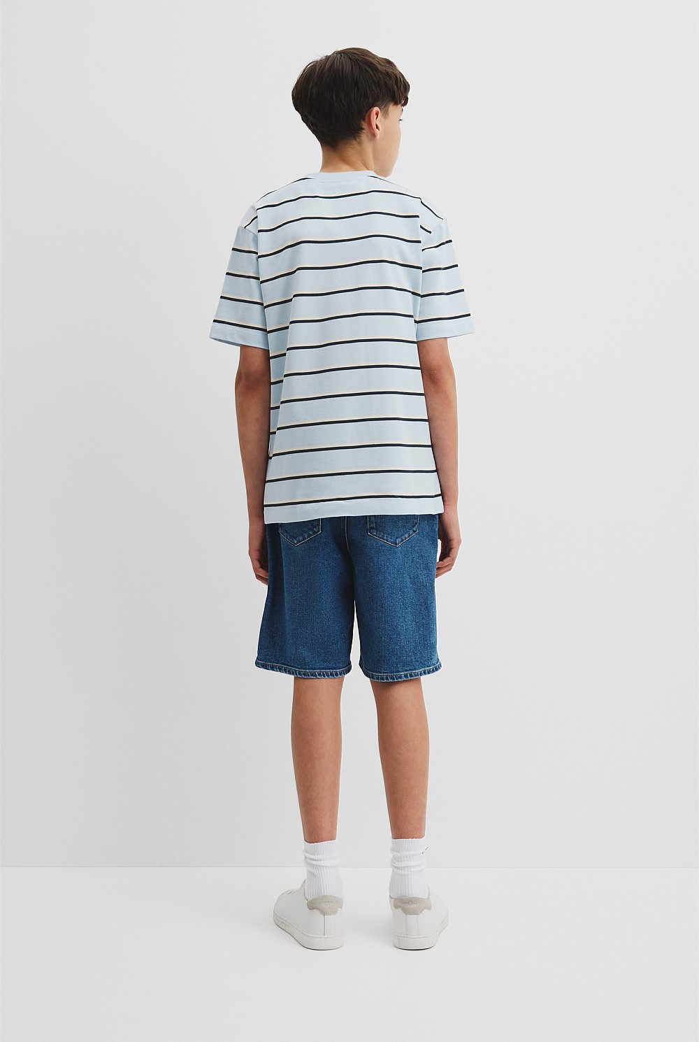 Teen Australian Cotton Relaxed Stripe T-Shirt