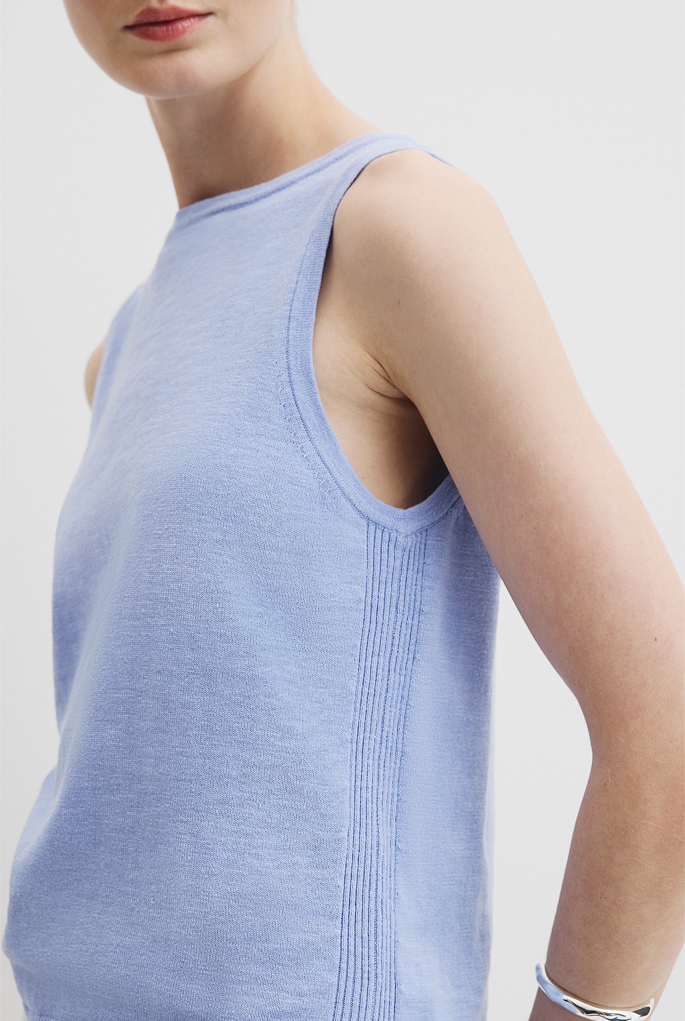 Organically Grown Cotton Linen Tank