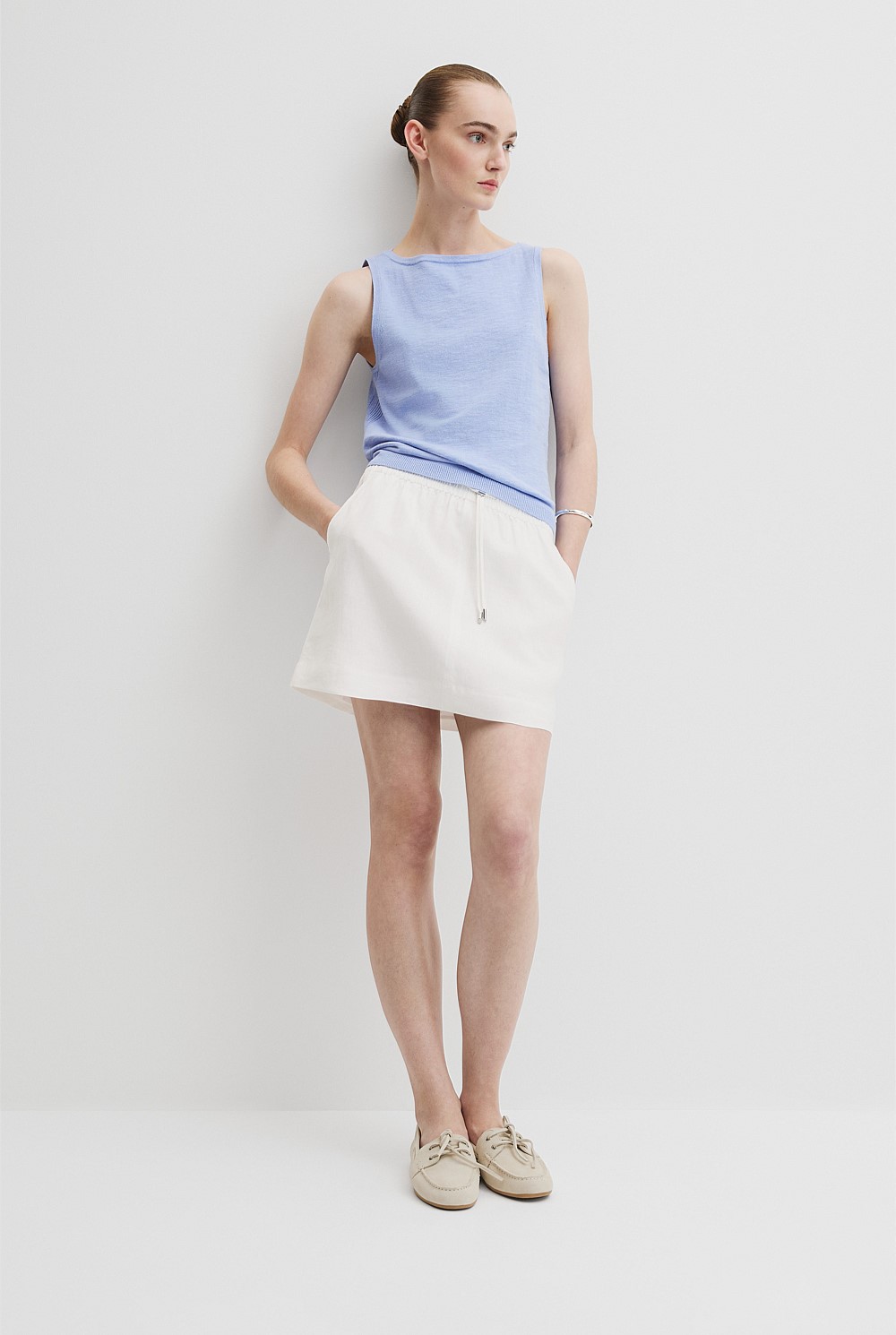 Organically Grown Cotton Linen Tank