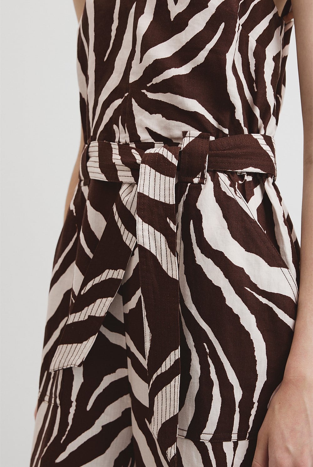 Linen Printed Jumpsuit