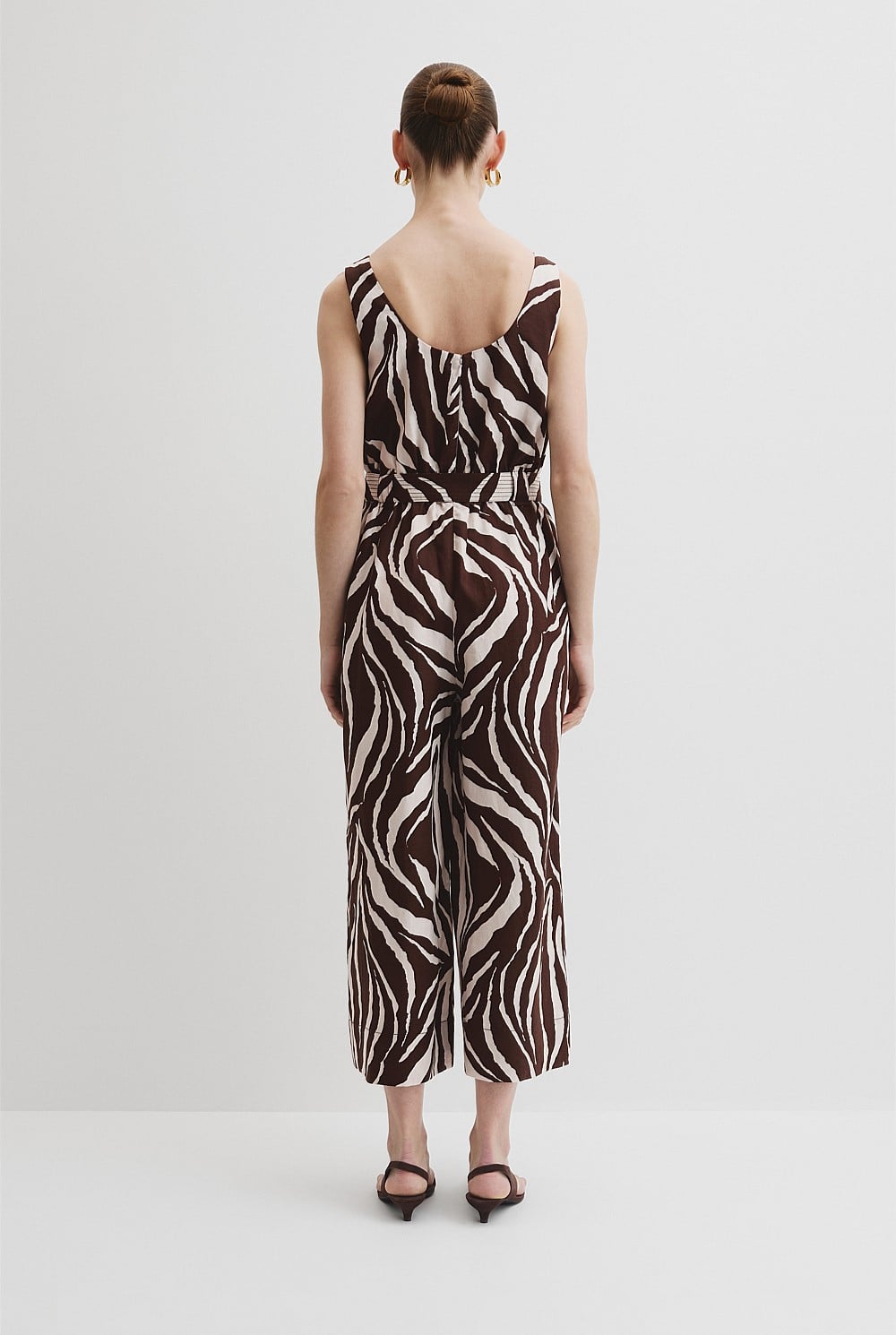 Linen Printed Jumpsuit