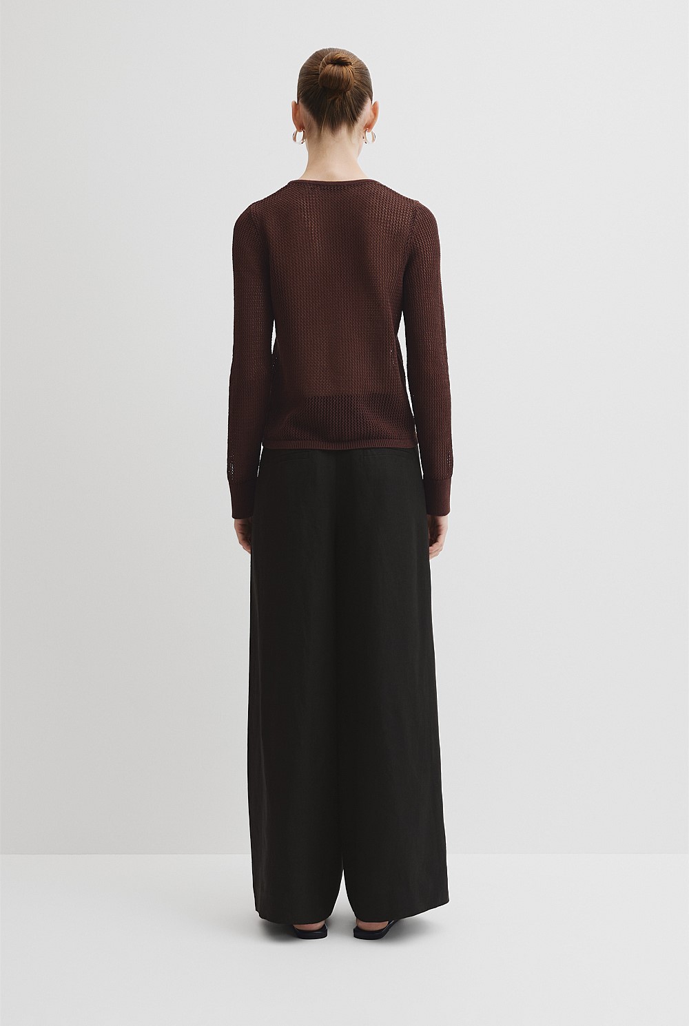 Micro Crochet Knit Cardigan