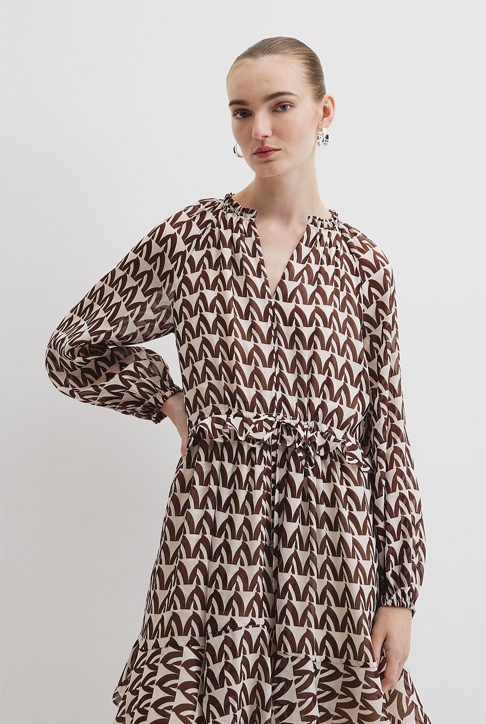 Print Drop Waist Mini